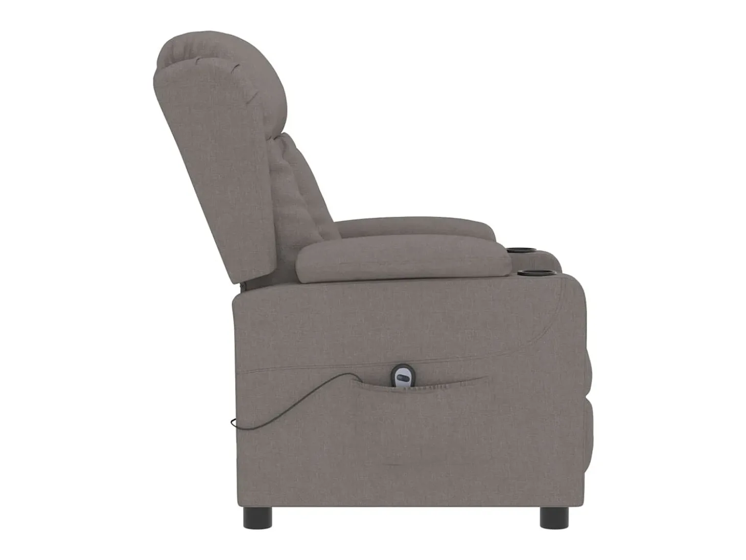 Poltrona elétrica reclinável tecido cinzento-acastanhado SHL541210