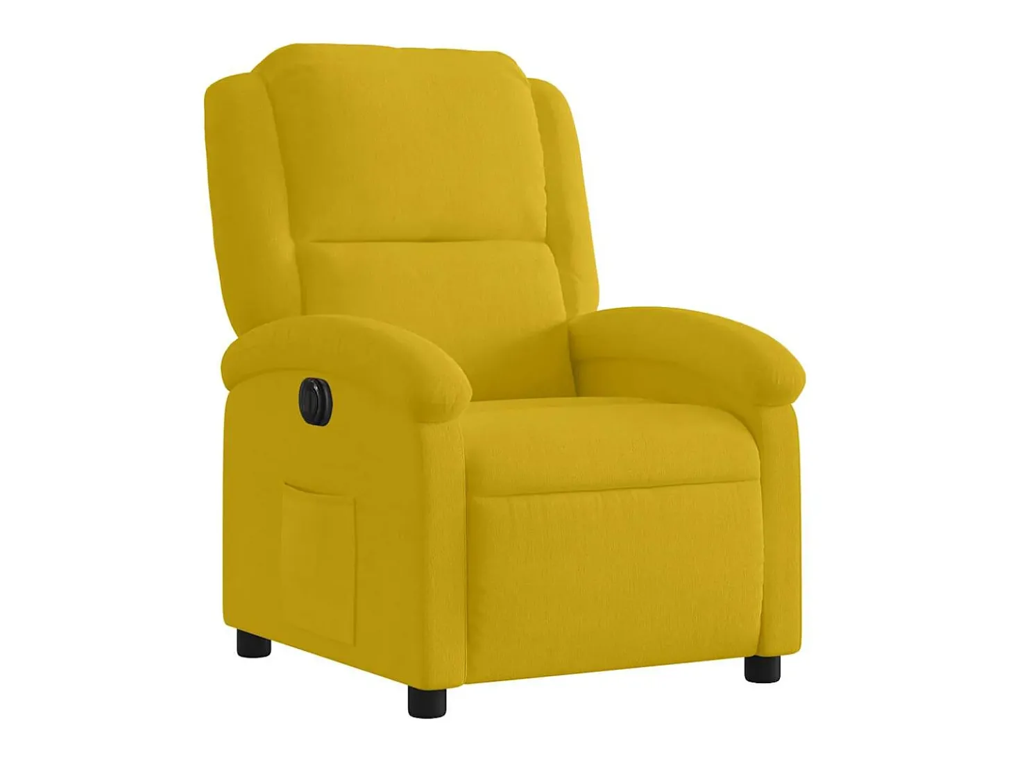 Poltrona elétrica reclinável veludo amarelo