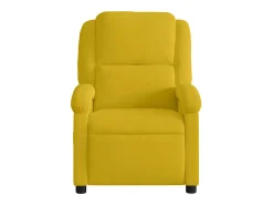 Poltrona elétrica reclinável veludo amarelo