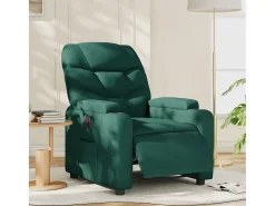 Poltrona elétrica reclinável tecido verde-escuro SHL507041