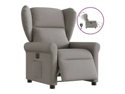 Poltrona elétrica reclinável tecido cinzento-acastanhado SHL598345