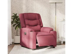 Poltrona elétrica reclinável tecido vermelho tinto SHL600196