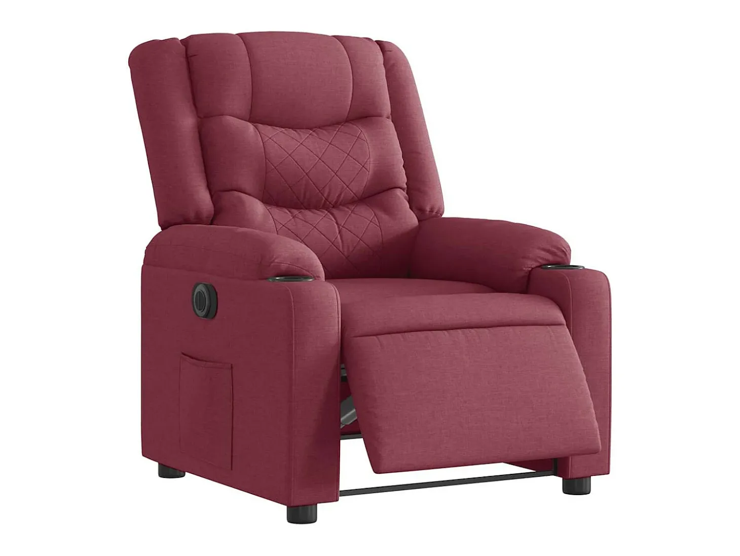 Poltrona elétrica reclinável tecido vermelho tinto SHL600196