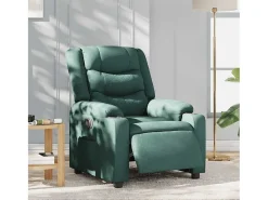 Poltrona elétrica reclinável tecido verde-escuro SHL681962