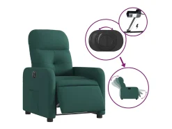 Poltrona elétrica reclinável tecido verde-escuro SHL449375