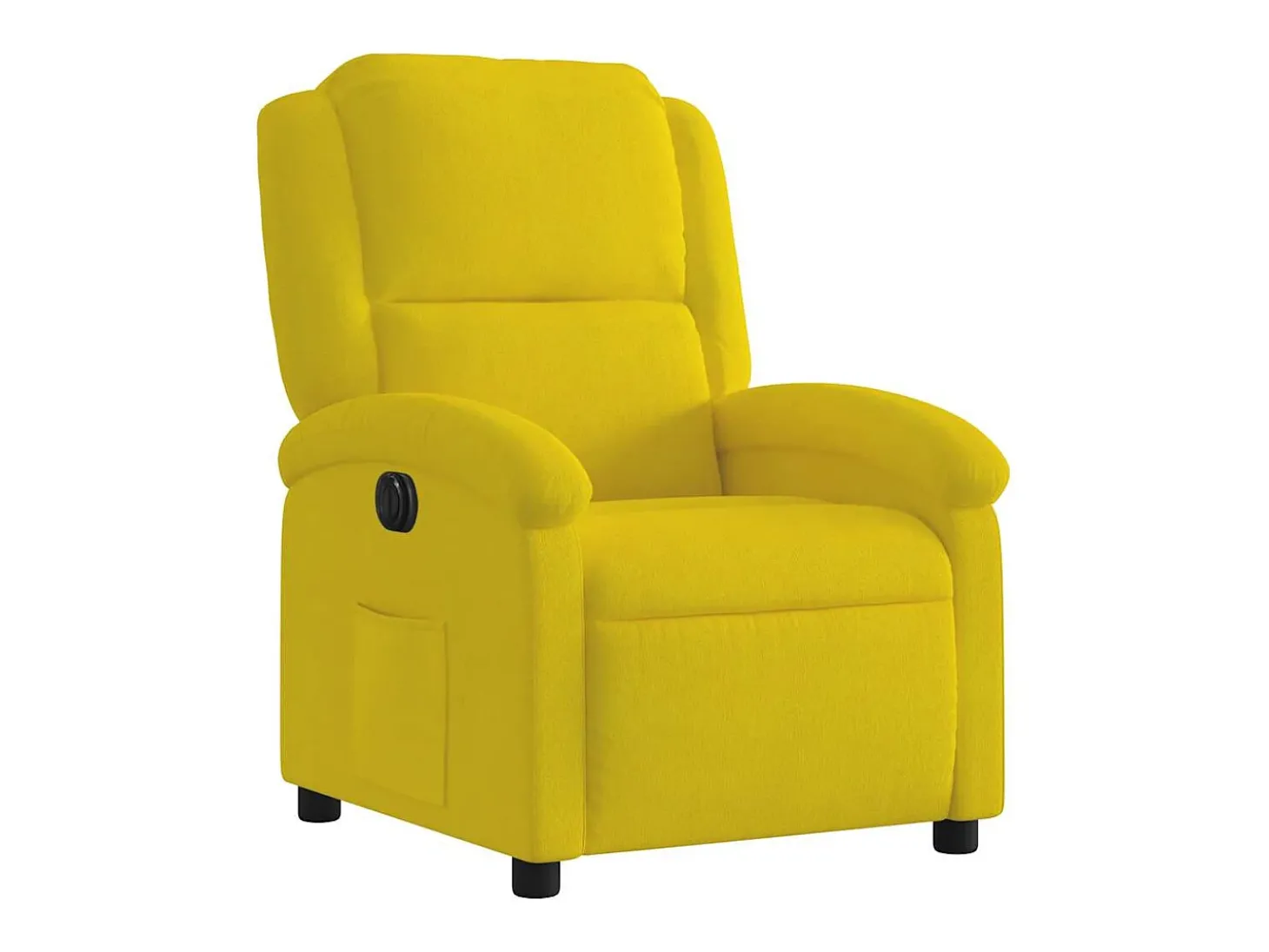 Poltrona elétrica reclinável veludo amarelo SHL747305