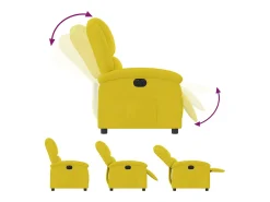 Poltrona elétrica reclinável veludo amarelo SHL747305