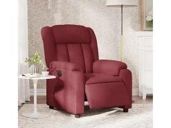 Poltrona elétrica reclinável tecido vermelho tinto SHL508845