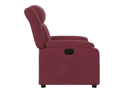 Poltrona elétrica reclinável tecido vermelho tinto SHL508845