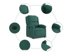 Poltrona elétrica reclinável tecido verde-escuro SHL481693