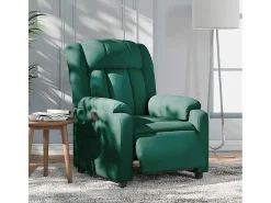 Poltrona elétrica reclinável tecido verde-escuro SHL986189