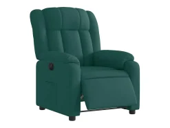 Poltrona elétrica reclinável tecido verde-escuro SHL986189