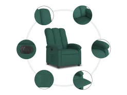 Poltrona elétrica reclinável tecido verde-escuro SHL384154