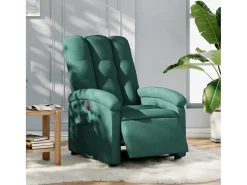 Poltrona elétrica reclinável tecido verde-escuro SHL384154