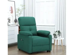 Poltrona elétrica reclinável tecido verde-escuro SHL206830