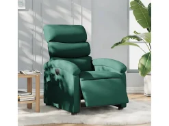 Poltrona elétrica reclinável tecido verde-escuro SHL420849