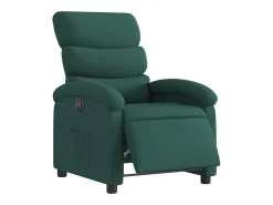 Poltrona elétrica reclinável tecido verde-escuro SHL420849