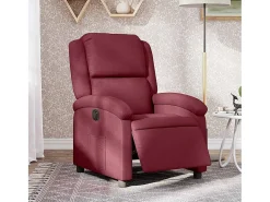 Poltrona elétrica reclinável tecido vermelho tinto SHL587077
