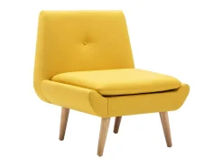 Poltrona em tecido amarelo PT220880
