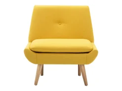 Poltrona em tecido amarelo PT220880