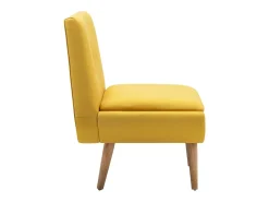 Poltrona em tecido amarelo PT220880