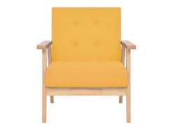 Poltrona em tecido amarelo PT168906