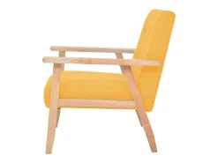 Poltrona em tecido amarelo PT168906