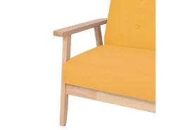 Poltrona em tecido amarelo PT168906