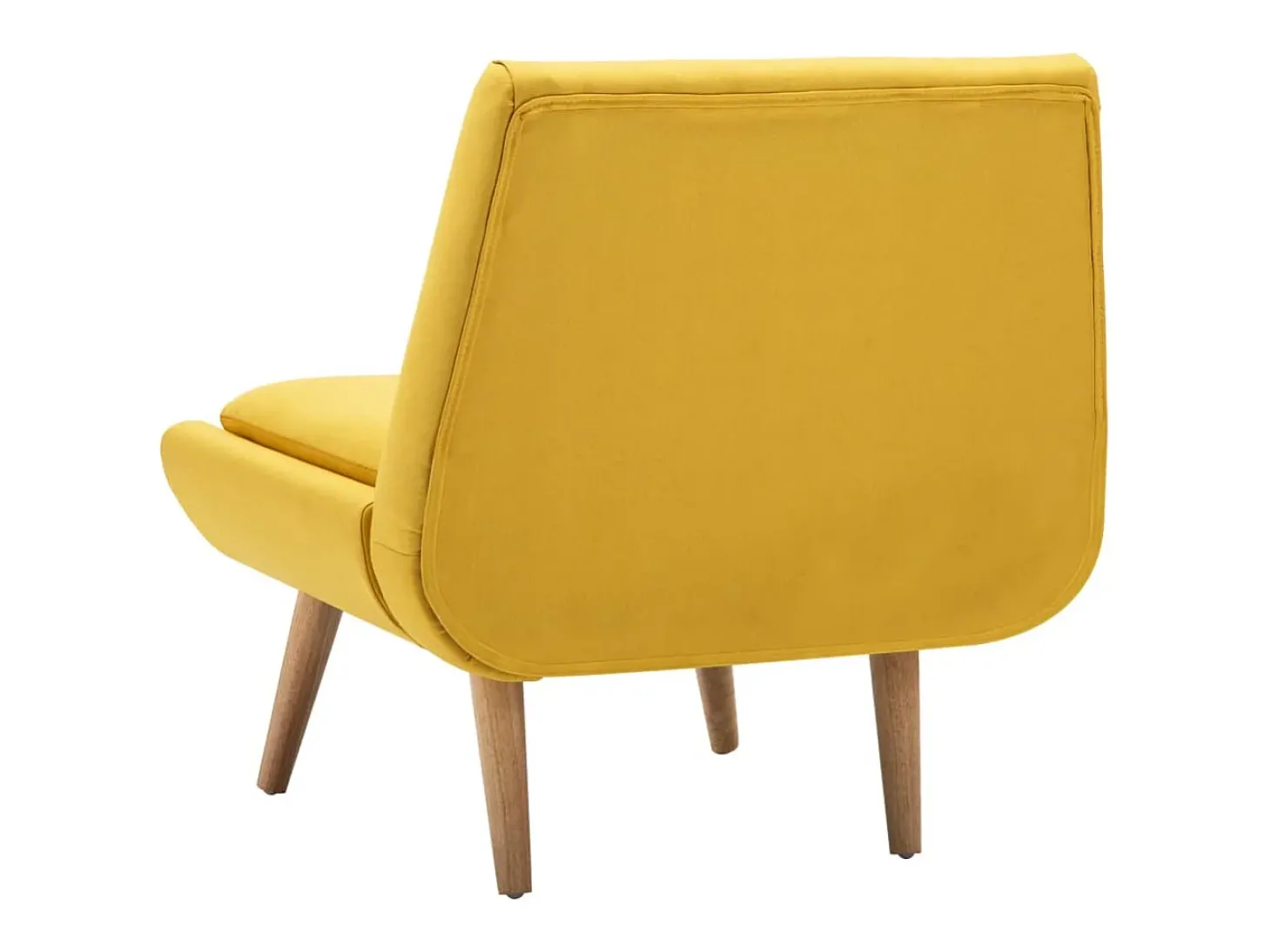 Poltrona em tecido amarelo