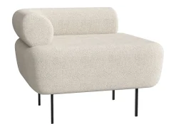 Poltrona em tecido bouclé de cor branco DORIGO