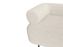 Poltrona em tecido bouclé de cor branco DORIGO