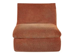 Poltrona em tecido texturizado cor terracota LOLEVA