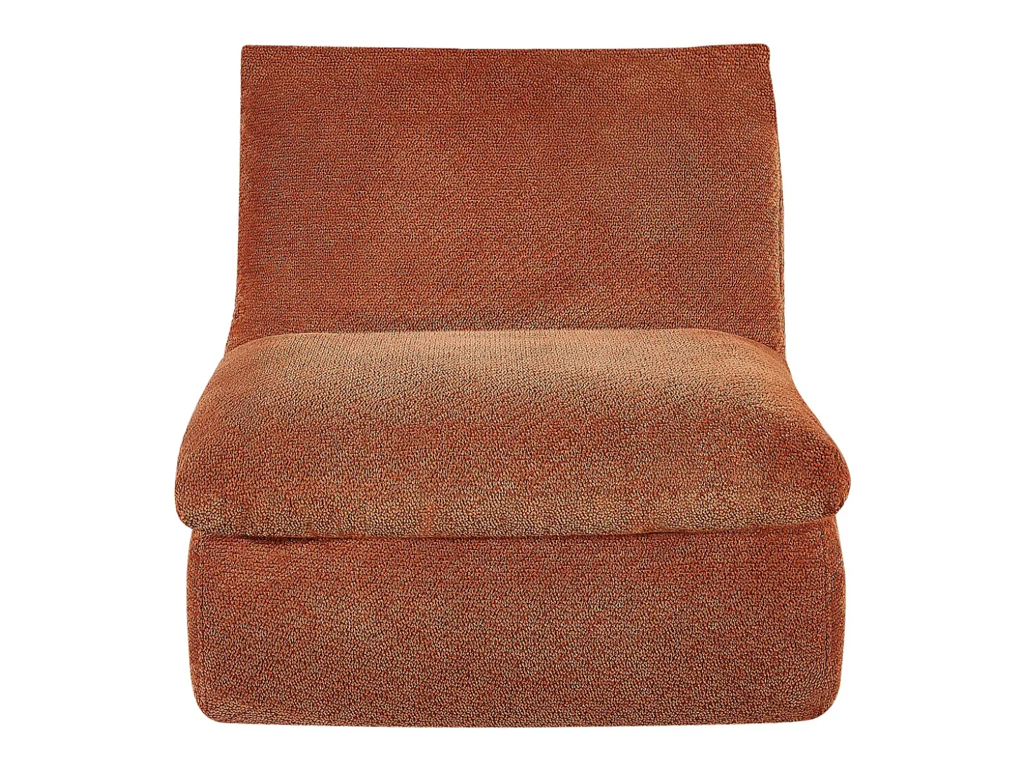 Poltrona em tecido texturizado cor terracota LOLEVA