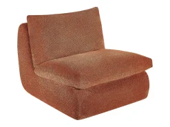 Poltrona em tecido texturizado cor terracota LOLEVA