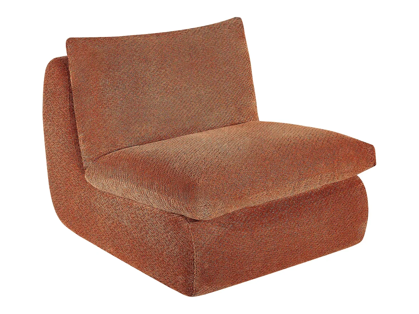 Poltrona em tecido texturizado cor terracota LOLEVA