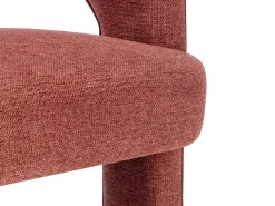Poltrona em tecido texturizado cor terracota - FONTANOVA