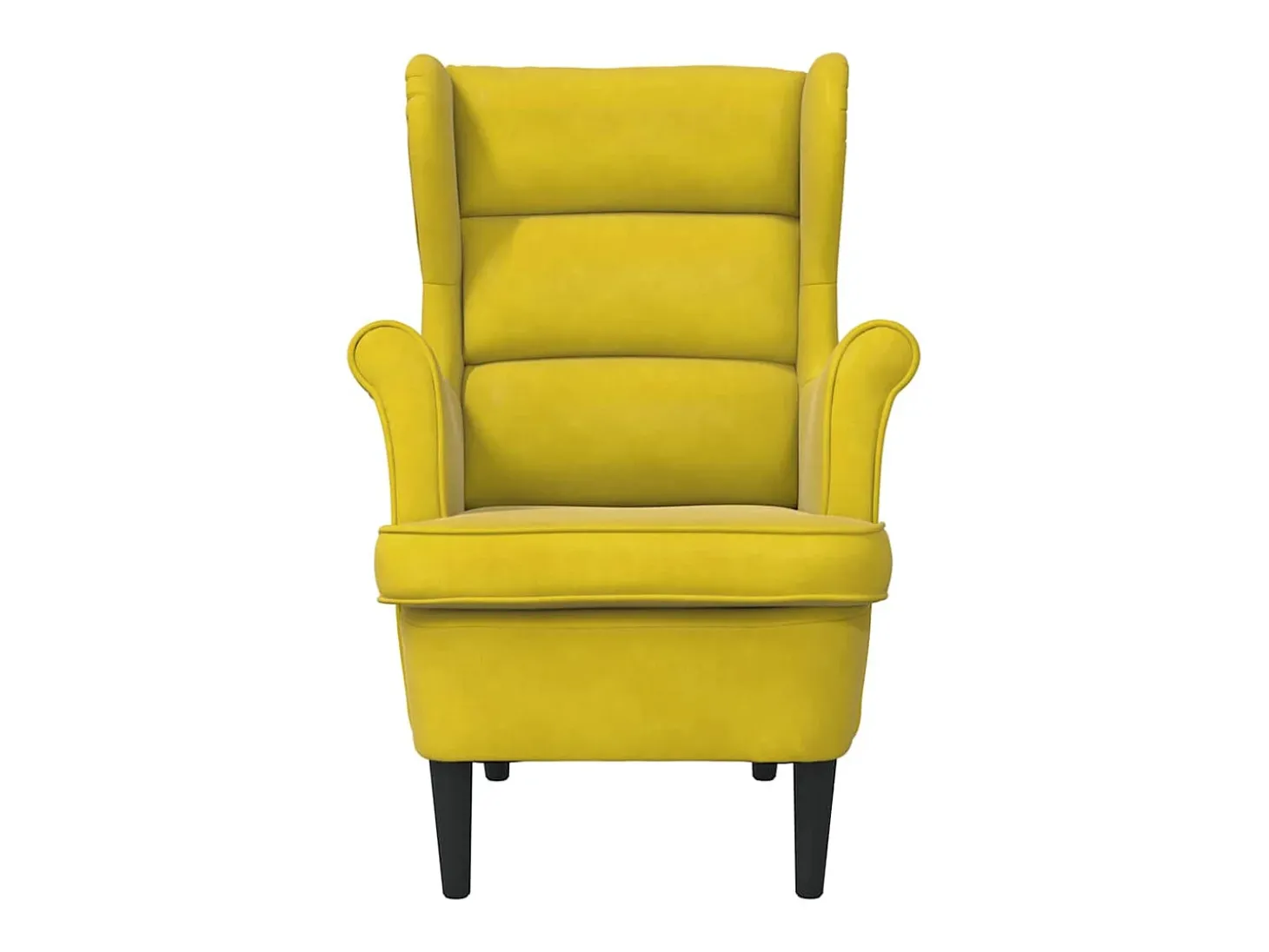 Poltrona em veludo amarelo mostarda