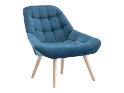 Poltrona em veludo azul-esverdeado estilo escandinavo LUOSTO