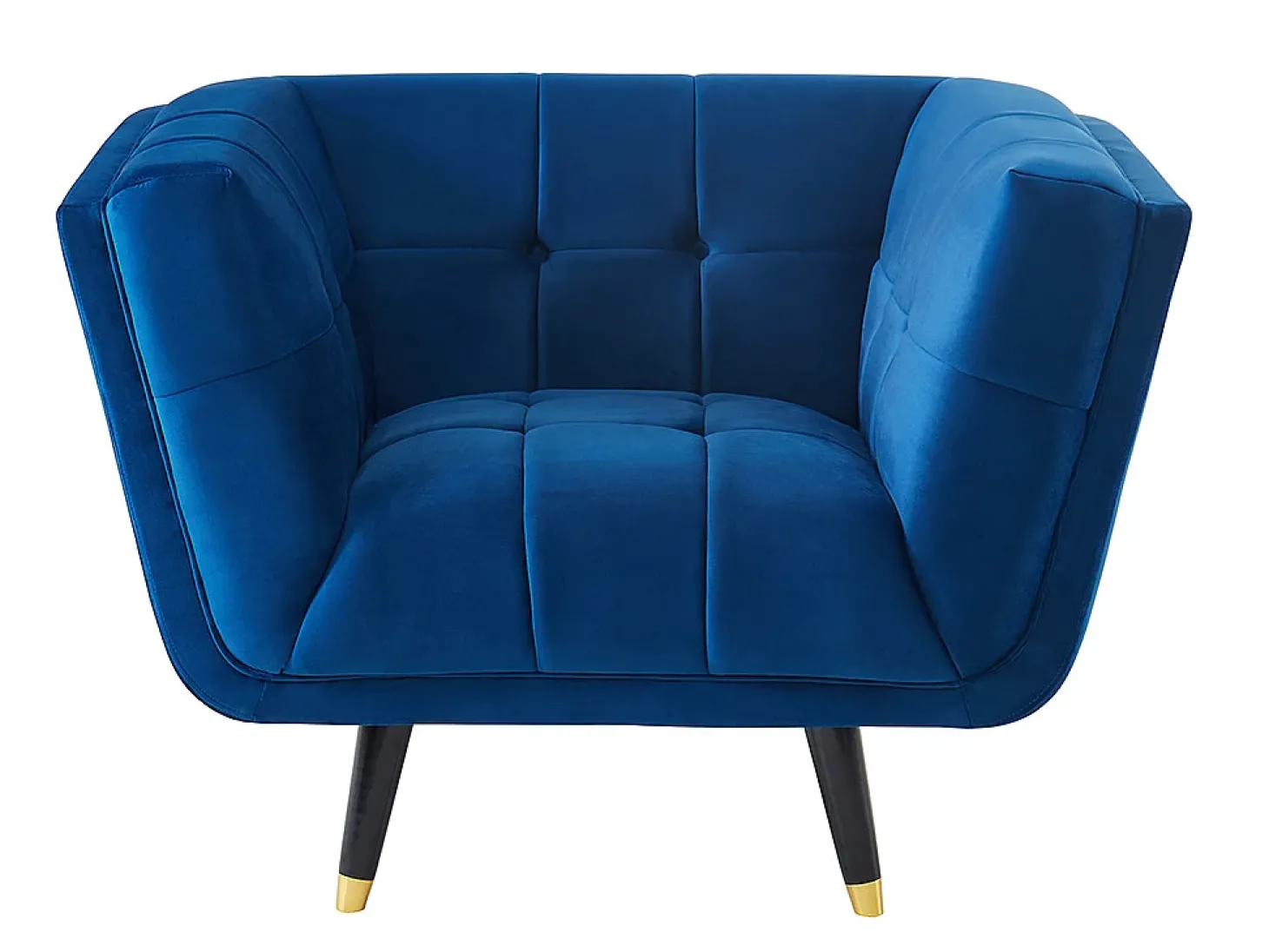 Poltrona em veludo azul-escuro - SAMANTHA II