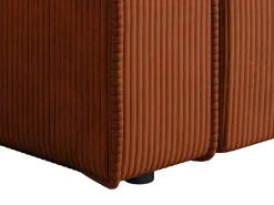 Poltrona em veludo canelado terracota de estilo design AMELIA