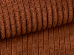 Poltrona em veludo canelado terracota de estilo design AMELIA