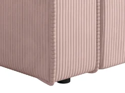Poltrona em veludo canelado cor-de-rosa pó de estilo design AMELIA