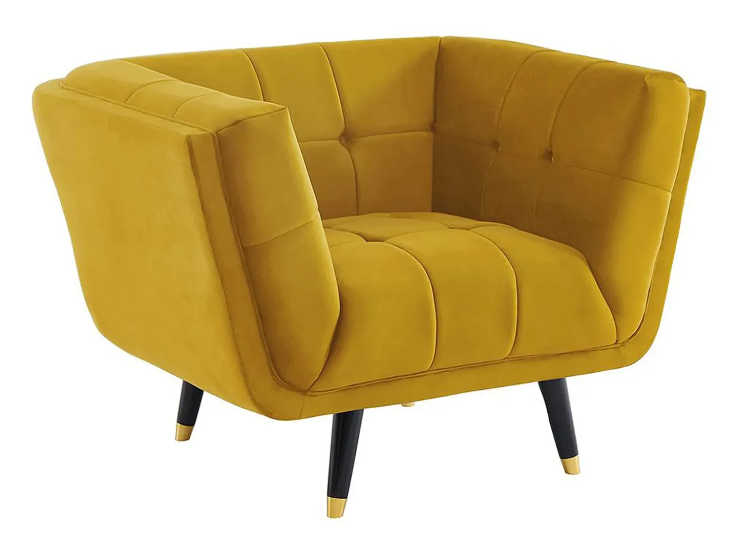 Poltrona em veludo ocre - SAMANTHA II