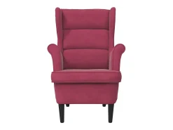 Poltrona em veludo vermelho tinto