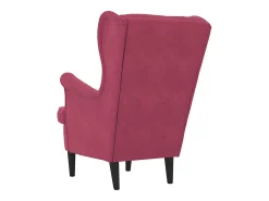 Poltrona em veludo vermelho tinto