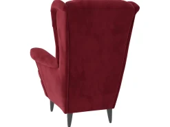 Poltrona em veludo vermelho tinto PT482807