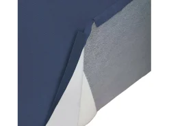 Poltrona Emanuela, Poltrona de sala, 100% Made in Italy, Poltrona relaxante em tecido acolchoado, 140x95h70 cm, Azul