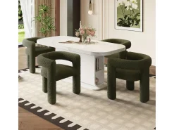 Poltrona ergonômica feita de tecido de pelúcia – confortável, elegante e versátil.