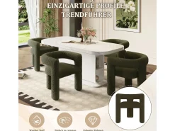 Poltrona ergonômica feita de tecido de pelúcia – confortável, elegante e versátil.