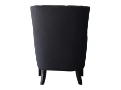 Poltrona escandinava em tecido "Duquesa" - 76 x 83 x 100,5 cm - Preto